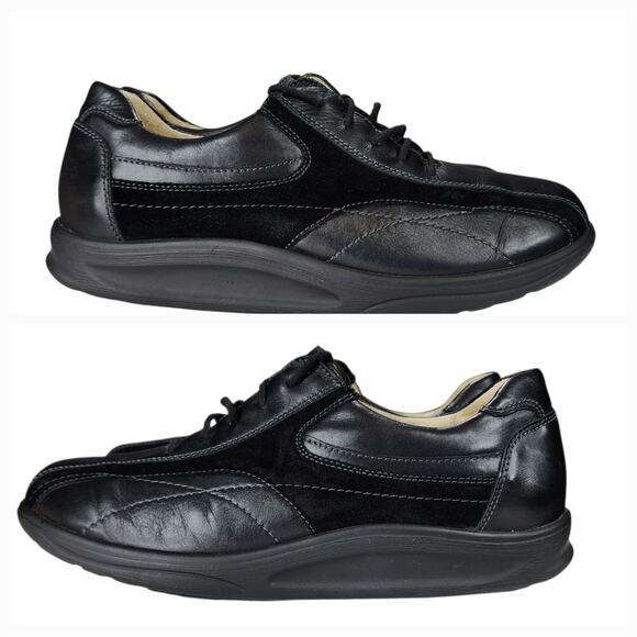 Waldlaufer Sneakers UK 7.5 US 9 Women Black Suede Leather Lace Up Oxford Comfort - Picture 2 of 11